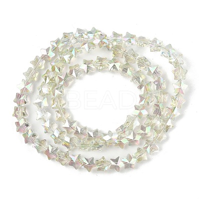Electroplate Transparent Glass Beads Strands EGLA-U004-03A-HP06-1