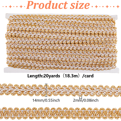 20 Yards Polyester Lace Ribbon OCOR-GO0001-18-1