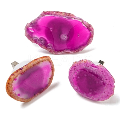 Dyed & Heatsd Natural Agate Slice USB Night Light Decoration G-Q170-10A-1