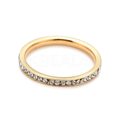 304 Stainless Steel Rhinestone Rings X-STAS-D178-02G-01-1