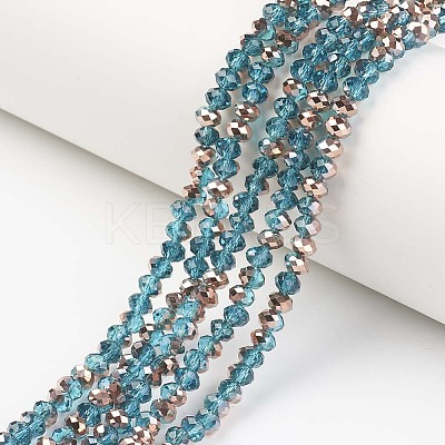 Electroplate Transparent Glass Beads Strands EGLA-A034-T2mm-N06-1
