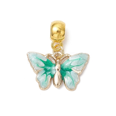 Alloy Enamel Butterfly European Dangle Charms PALLOY-JF03877-1