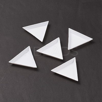 Polypropylene(PP) Triangle Nail Art Rhinestone Sorting Trays DIY Decals LS-MRMJ-G003-02-1