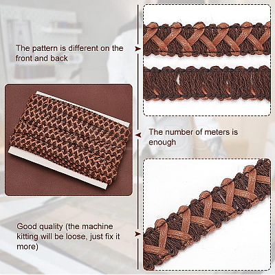 Imitation Leather Braided Lace Ribbon WL-WH0003-02B-1