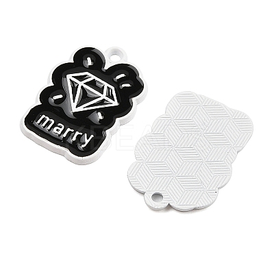 Spray Painted Alloy Pendants PALLOY-R451-01-1