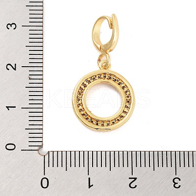 Brass with Cubic Zirconia Pendants KK-G496-08G-1