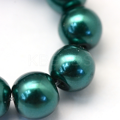 Baking Paint Pearlized Glass Pearl Round Bead Strands HY-Q003-10mm-79-1