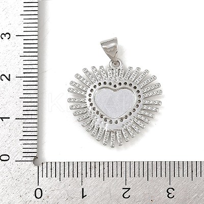 Brass Micro Pave Cubic Zirconia Pendants KK-P323-11F-P02-1