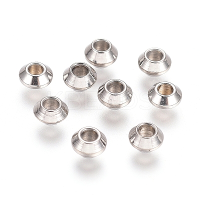 Tarnish Resistant Rondelle 304 Stainless Steel Spacer Beads LS-STAS-G130-55P-1