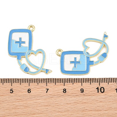 Medical Theme Alloy Enamel Pendants AL-CBA2919-03G-01A-1