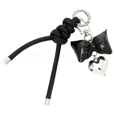 1Pc Imitation Leather Keychain AJEW-CL0001-09A-1