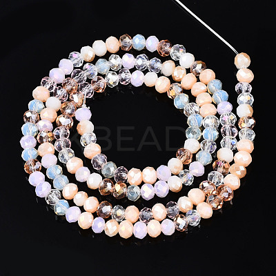 Electroplate Glass Beads Strands X-EGLA-T020-12E-1