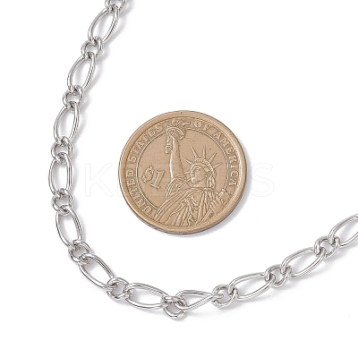 5MM 304 Stainless Steel Figaro Chain Necklaces for Women NJEW-JN05629-1