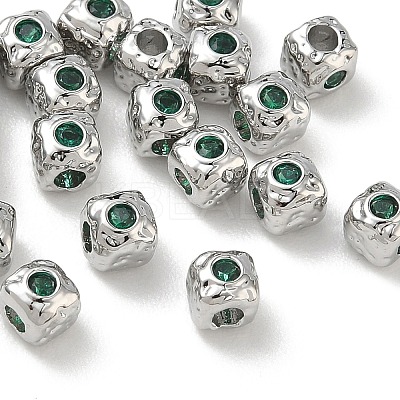 SHEGRACE Brass Cubic Zirconia Beads XGRQ4H195-682P-B-1
