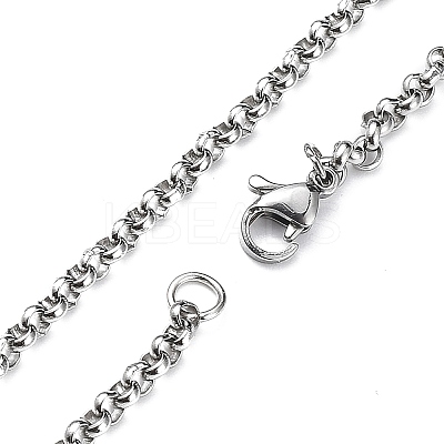 Skull Rhinestone Pendant Necklaces with Rolo Chains NJEW-F309-08-1