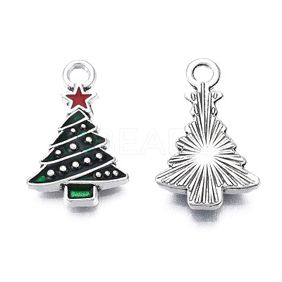Christmas Alloy Enamel Pendants ENAM-N054-84-1