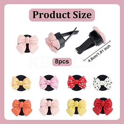 Bowknot Resin Car Air Vent Clips HJEW-OC00269-1