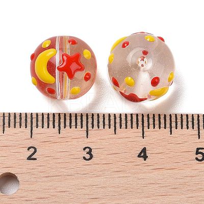 Handmade Glass Enamel Beads Strands LAMP-A001-A-1
