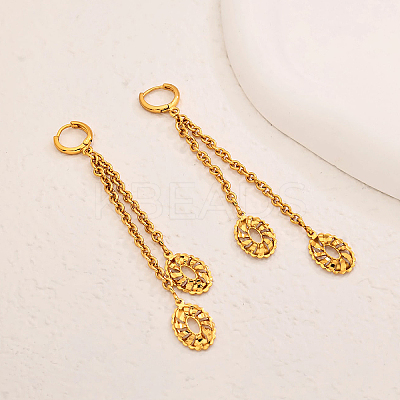 Brass Tassel Hoop Earrings FF8257-1-1