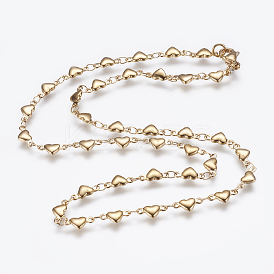 304 Stainless Steel Chain Necklaces STAS-P164-21-1