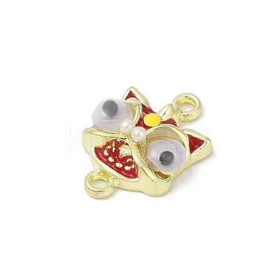 Alloy Enamel Lion Head Connector Charms PALLOY-R151-26G-1
