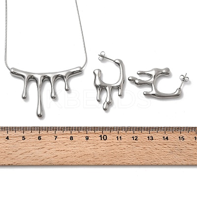 304 Stainless Steel Jewelry Sets SJEW-P007-01P-1