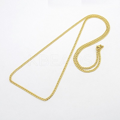 304 Stainless Steel Curb Chain Necklaces STAS-O037-95-1