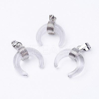 Natural Quartz Crystal Pendants G-E425-10P-1
