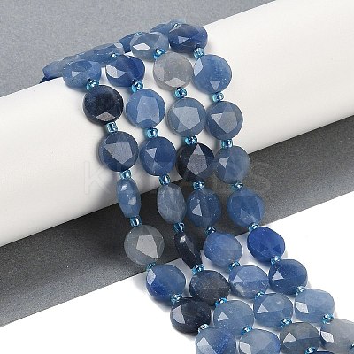 Dyed & Heated Natural Blue Aventurine Beads Strands G-C116-A57-01-1