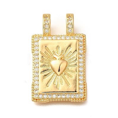 Brass Micro Pave Cubic Zirconia Pendants KK-U055-06B-01-1