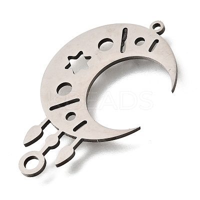 201 Stainless Steel Laser Cut Connector Charms STAS-S176-04P-1