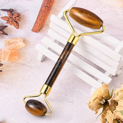 Natural Tiger Eye Face Massager DJEW-F005-01C-1