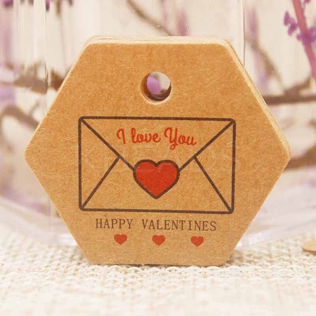 100Pcs Valentine's Day Paper Gift Tags PW-WG31020-04-1