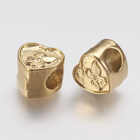 Ion Plating(IP) 304 Stainless Steel European Beads STAS-J022-096G-1