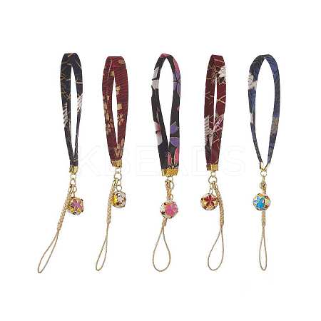 Polyester Cord Wrist Mobile Straps HJEW-JM00875-1