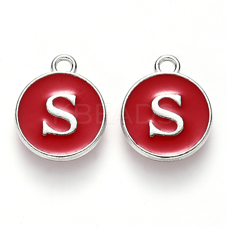 Platinum Plated Alloy Enamel Charms LS-X-ENAM-S118-03S-P-1