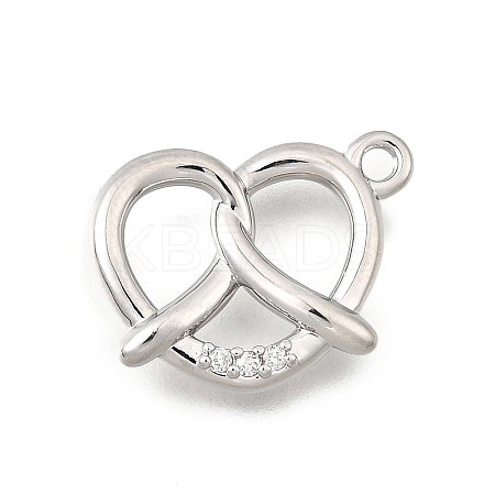 Brass Micro Pave Cubic Zirconia Pendants KK-Q097-05A-P-1