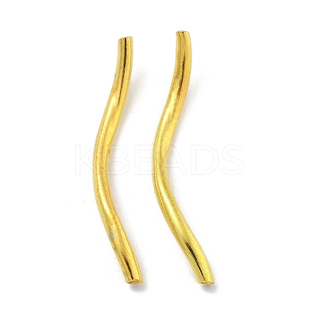 Brass Twist Tube Beads KK-B120-02D-G-1