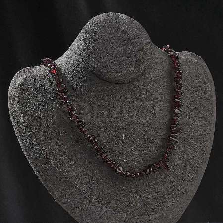 Natural Supper 7 Rutilated Quartz Chip Beaded Necklaces for Men Women NJEW-G159-01N-1