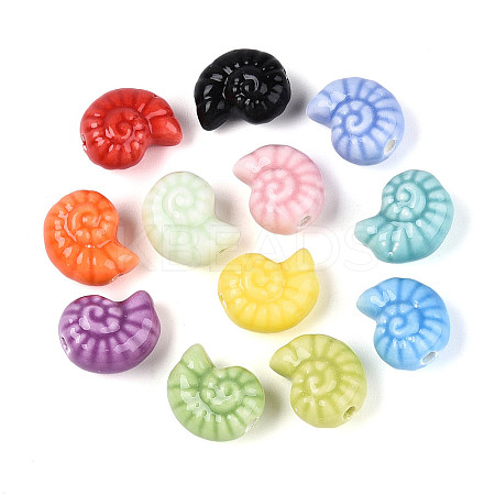 Glazed Porcelain Beads X-PORC-I028-02A-01-1