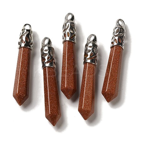 Synthetic Goldstone Pointed Big Pendants G-Z055-01P-05-1