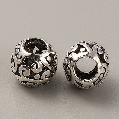 Tibetan Style Alloy European Beads FIND-TAC0002-065B-02-1
