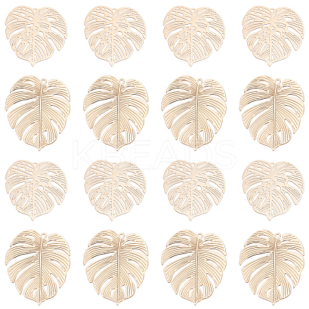 40Pcs 2 Style Brass Pendants KK-DC0001-15-1