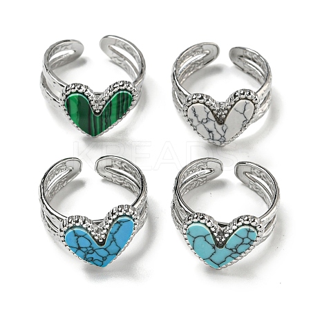 304 Stainless Steel Open Cuff Rings RJEW-C079-08P-1