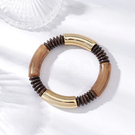 Acrylic Beaded Stretch Bracelets for Women BJEW-JB12151-02-1