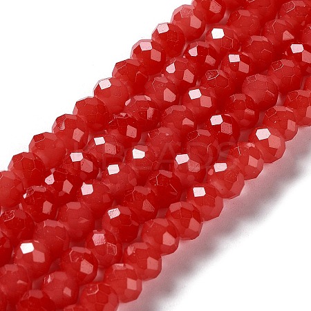 Baking Paint Imitation Jade Glass Bead Strands DGLA-A034-J4MM-A32-1