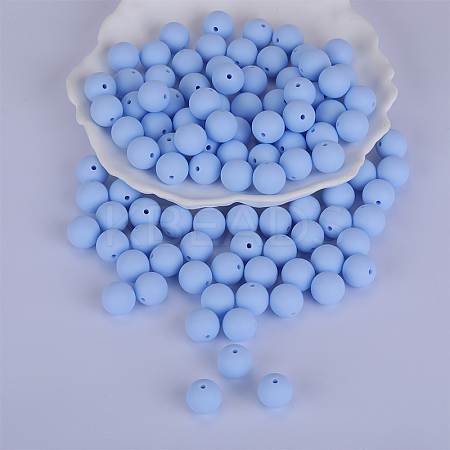 Round Silicone Focal Beads SI-JX0046A-116-1