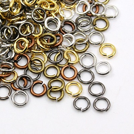 Mixed Color Close but Unsoldered Brass Jump Rings X-JRC5MM-M-1