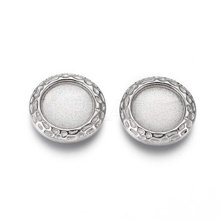 Tarnish Resistant 304 Stainless Steel Cabochons Settings STAS-G214-06P-1