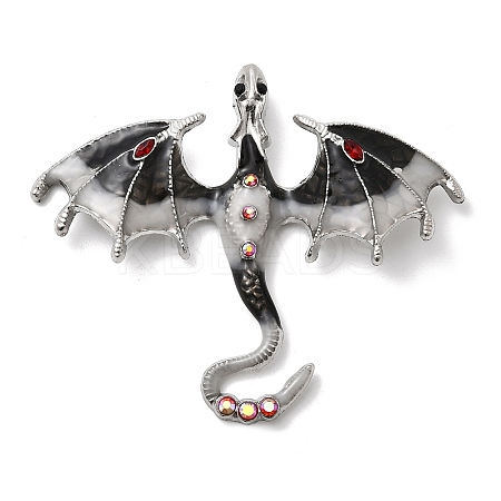 Alloy Enamel with Rhinestone Big Pendants FIND-Z098-01P-02-1